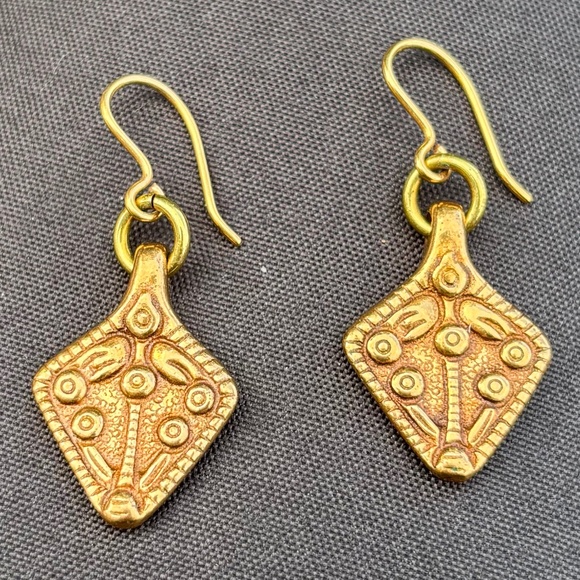 Vintage '90's Unique Copper Earrings - Picture 2 of 8